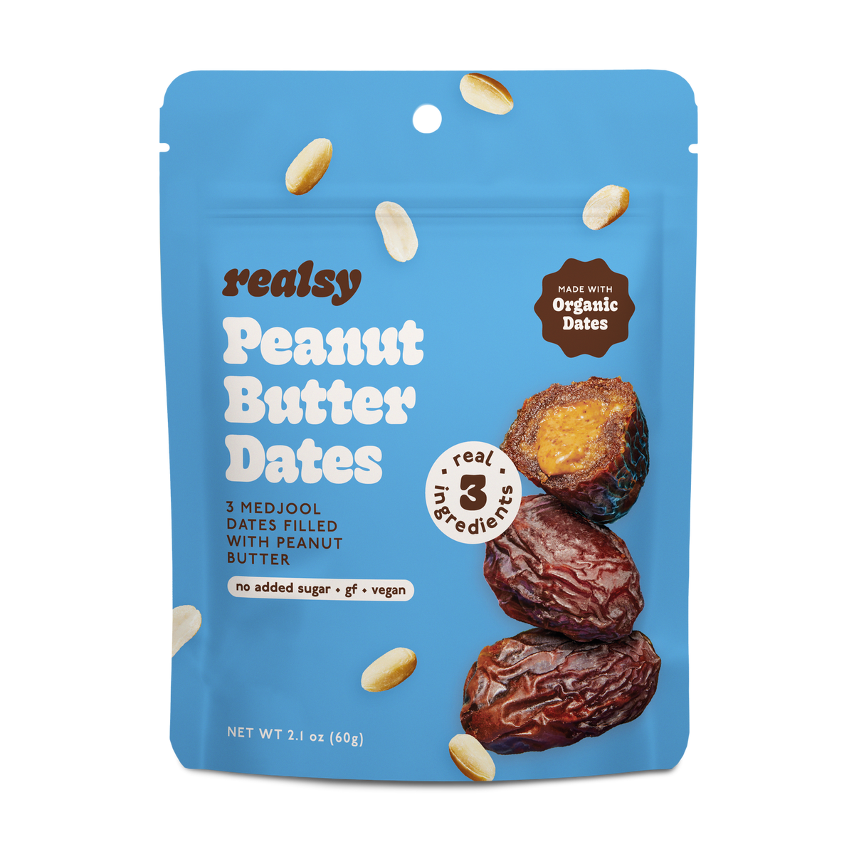 Peanut Butter Dates Snack Packs – Realsy – 10 Pack - image 2