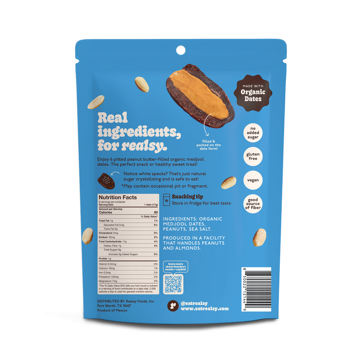 Peanut Butter Dates Snack Packs – Realsy – 10 Pack - image 3