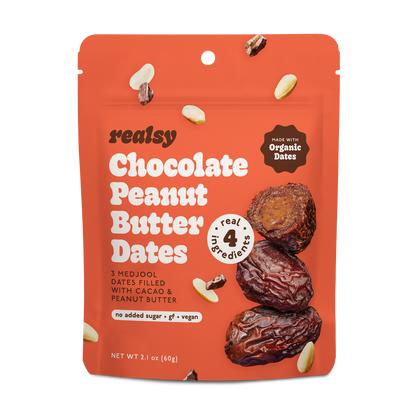 Chocolate Peanut Butter Dates Snack Packs – Realsy – 10 Pack - image 2