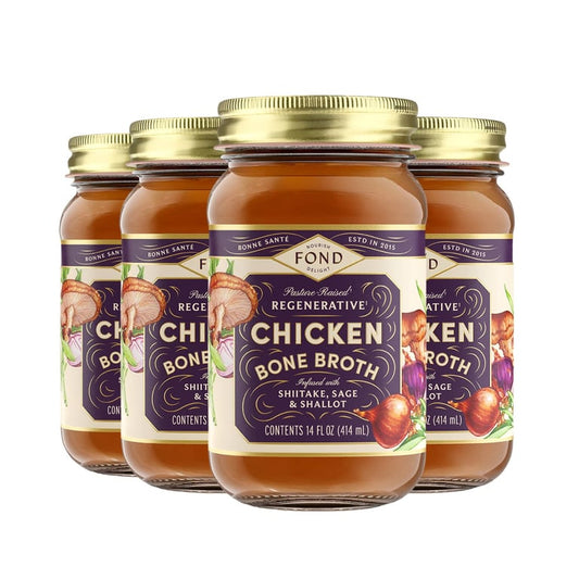 FOND – Shiitake & Sage Pasture-Raised Chicken Bone Broth – 14 oz