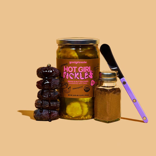 Good Girl Snacks Hot Girl Bread & Butter Pickle Chips, 24 oz Jar