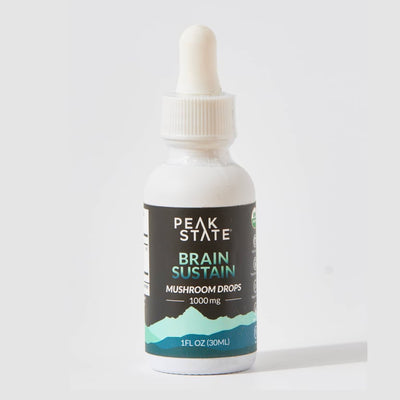 Peak State – Brain Sustain Lion’s Mane & Cordyceps Mushroom Drops – 30 mL