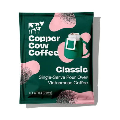 Copper Cow Coffee Classic Black Pour-Over Coffee — Single Pouch, 12 g