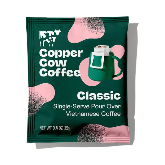 Copper Cow Coffee Classic Black Pour-Over Coffee — Single Pouch, 12 g