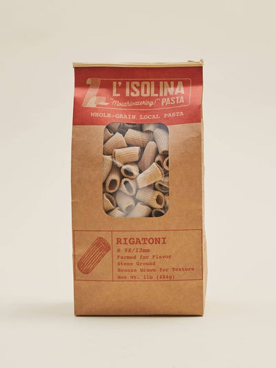 L'Isolina Pasta Organic Whole Grain Rigatoni Pasta, 1 lb