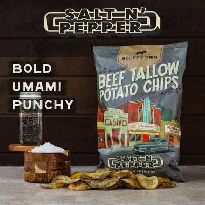 Beefy's Own Beef Tallow Potato Chips – Salt N' Pepper, 5 oz