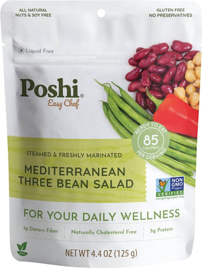 POSHI Mediterranean Three Bean Salad — 4.4 oz