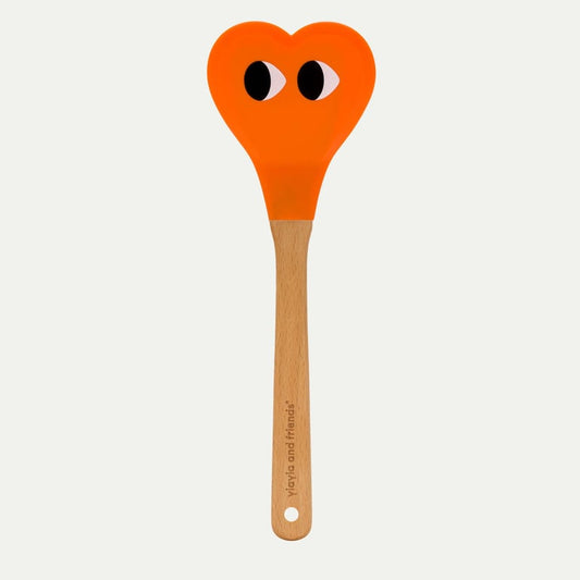 Yiayia and Friends – Heart Silicone Spatula – Orange