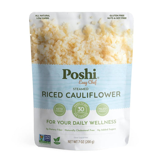 POSHI Steamed Riced Cauliflower — 7 oz