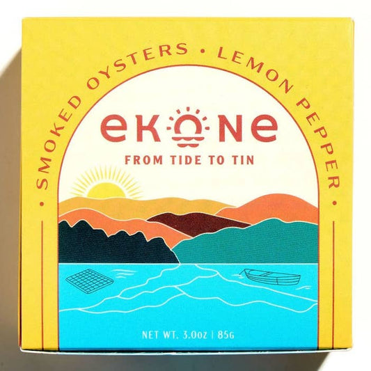 Ekone – Lemon Pepper Smoked Oysters – 3 oz (85 g)