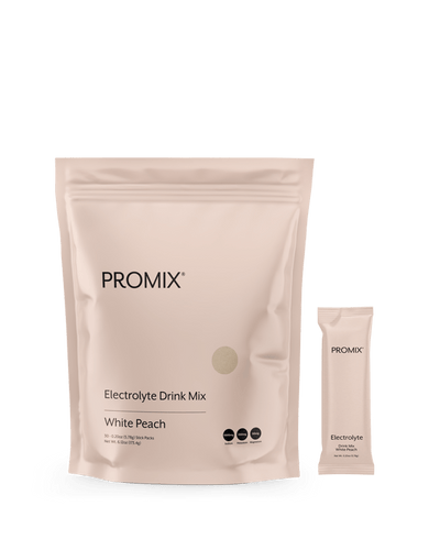 Promix White Peach Electrolyte Drink Mix — 30 Sticks