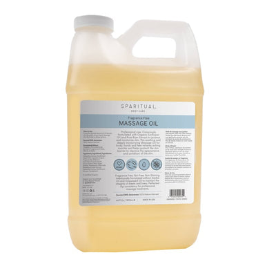 SPARITUAL Fragrance-Free Massage Oil — 64 oz