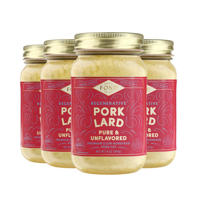 FOND – Pure & Unflavored Regenerative Pork Lard – 14 oz
