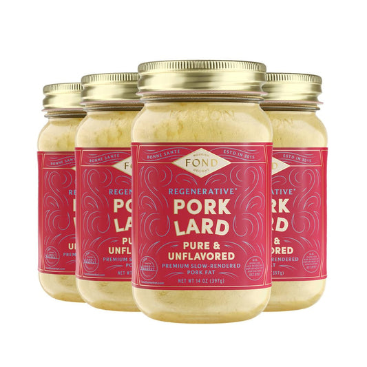 FOND – Pure & Unflavored Regenerative Pork Lard – 14 oz