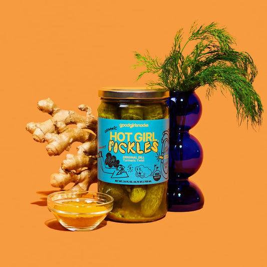 Good Girl Snacks Hot Girl Original Dill Pickles, 24 oz Jar