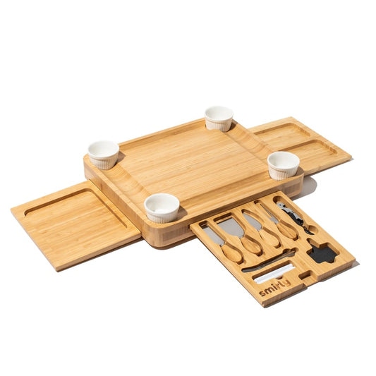 Smirly – Bamboo Charcuterie Board Set – 3 Drawers