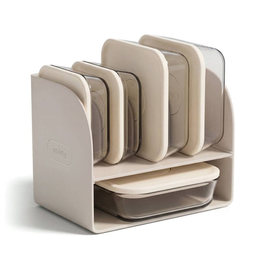 Smirly – Glass Food Container Set – Cream White