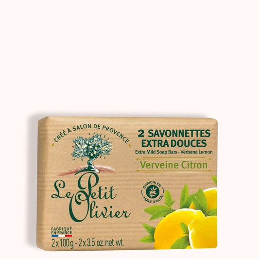 Le Petit Olivier – Extra Gentle Soap – Lemon Verbena – 2 × 100 g