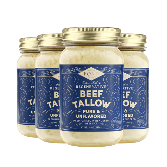 FOND – Pure & Unflavored Regenerative Beef Tallow – 14 oz