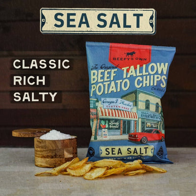Beefy's Own Beef Tallow Potato Chips – Sea Salt, 5 oz