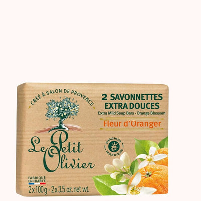 Le Petit Olivier – Extra Gentle Soap – Orange Blossom – 2 × 100 g