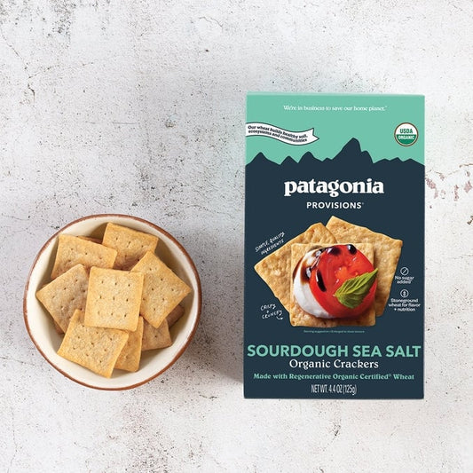 Patagonia Provisions Organic Sourdough Sea Salt Crackers — 4.4 oz box