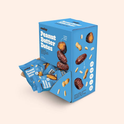 Realsy Peanut Butter Dates – Box of 40 Individually Wrapped Dates