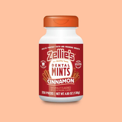 Zellie's Xylitol Dental Mints — Cinnamon, 250-Count Jar