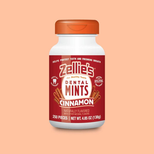 Zellie's Xylitol Dental Mints — Cinnamon, 250-Count Jar