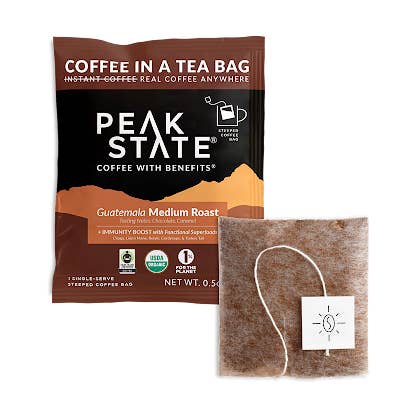 Peak State – Immunity Boost Medium Roast Coffee Brew Bag – 1 Serving