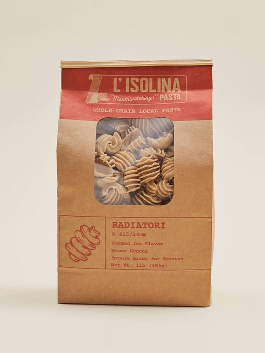 L'Isolina Pasta Organic Whole Grain Radiatori Pasta, 1 lb