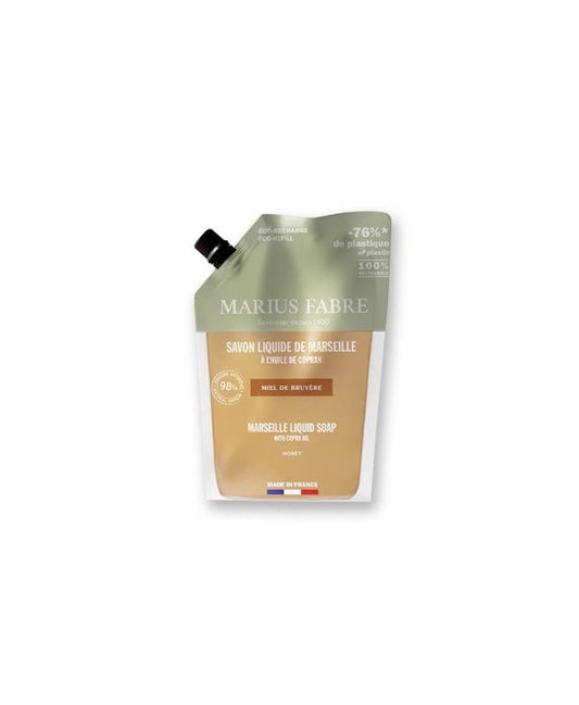 Marius Fabre – Honey Marseille Liquid Soap – 1 L Eco-Refill