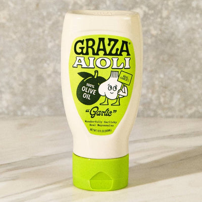 Graza Garlic Olive Oil Aioli – Squeeze Bottle, 12 oz