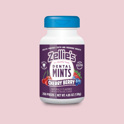 Zellie's Xylitol Dental Mints — Cherry Berry, 250-Count Jar