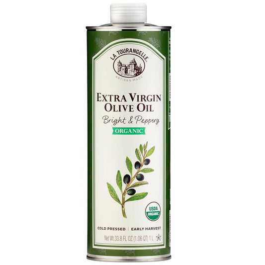 La Tourangelle Organic Bright & Peppery Extra Virgin Olive Oil – 1 L