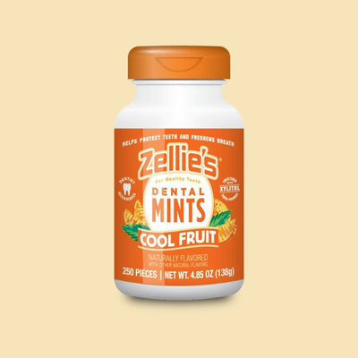 Zellie's Xylitol Dental Mints — Cool Fruit, 250-Count Jar