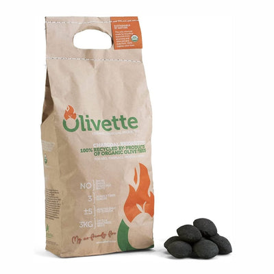 Olivette Organic Charcoal Briquettes for BBQ – 3 kg