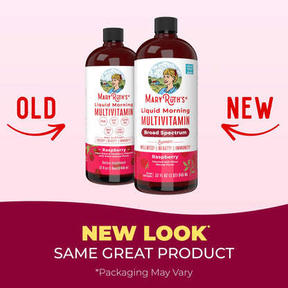 MaryRuth’s Liquid Morning Multivitamin — Raspberry, 32 fl oz — product information