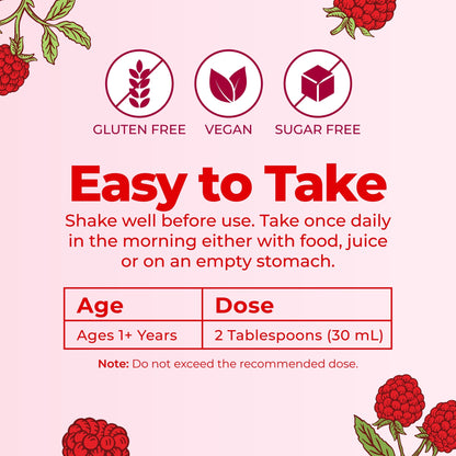 MaryRuth’s Liquid Morning Multivitamin — Raspberry, 32 fl oz — product information