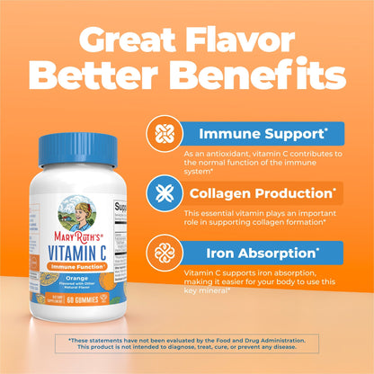 MaryRuth’s Vitamin C Gummies — Orange, 60 Gummies — product information