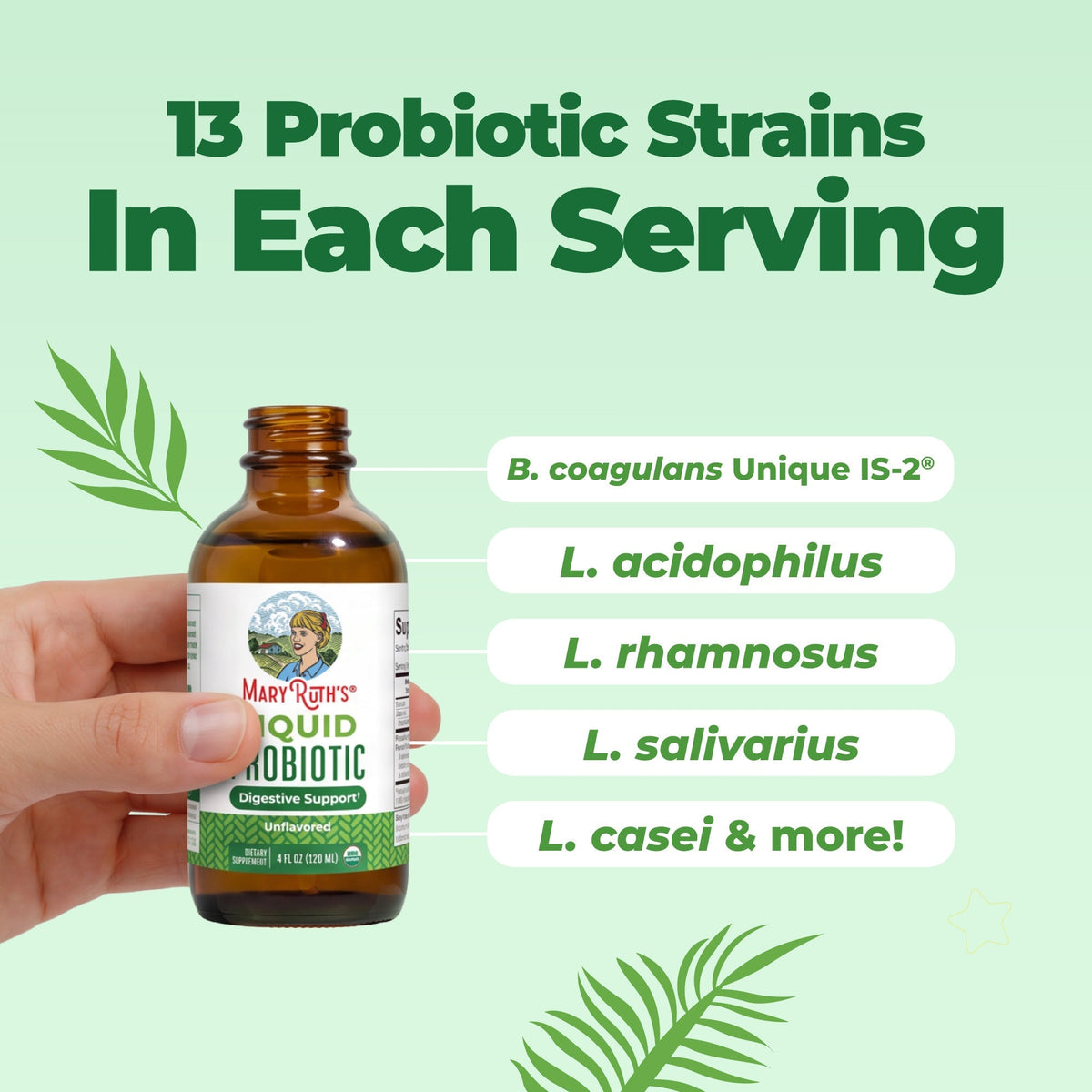 MaryRuth’s Organic Liquid Probiotic — Unflavored, 4 fl oz — ingredients
