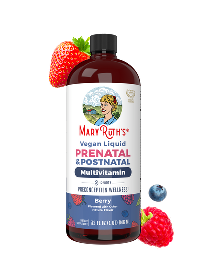 MaryRuth’s Prenatal & Postnatal Liquid Multivitamin — Berry, 32 fl oz — packaging