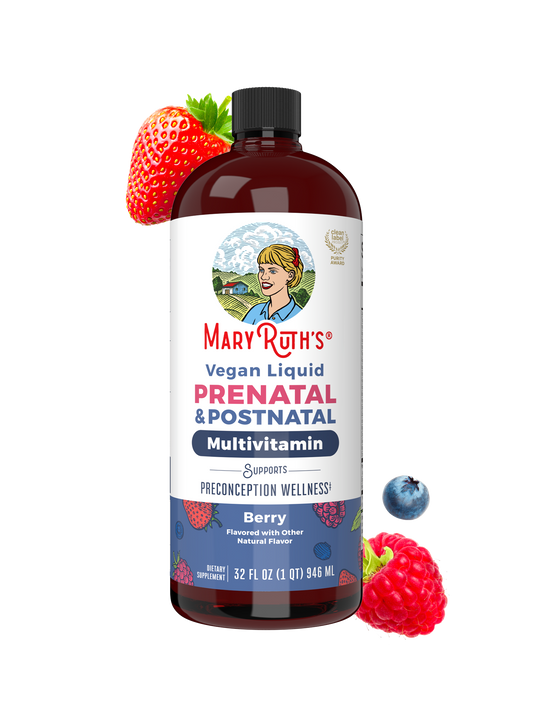 MaryRuth’s Prenatal & Postnatal Liquid Multivitamin — Berry, 32 fl oz — packaging