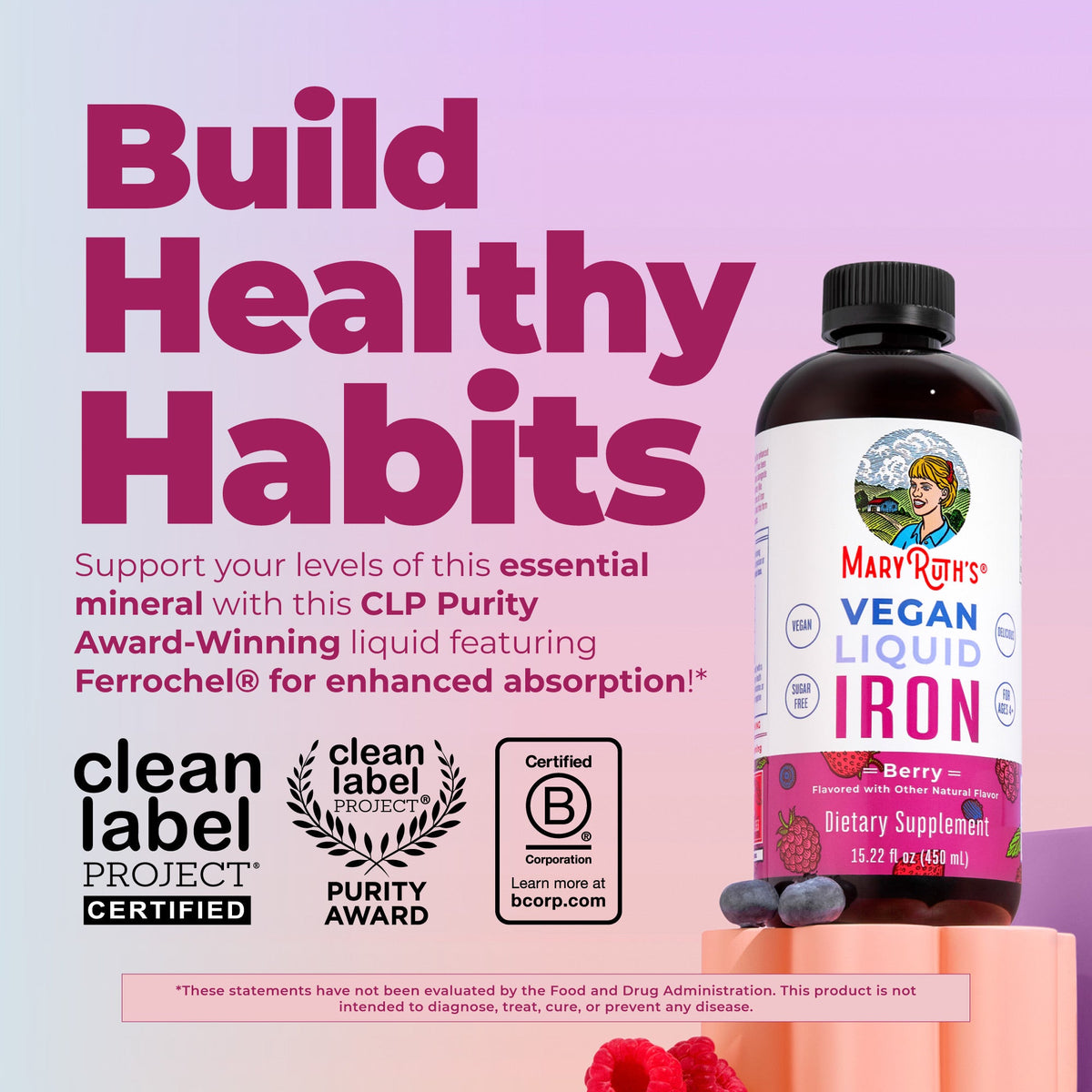 MaryRuth’s Liquid Iron — Berry, 15 fl oz — product information