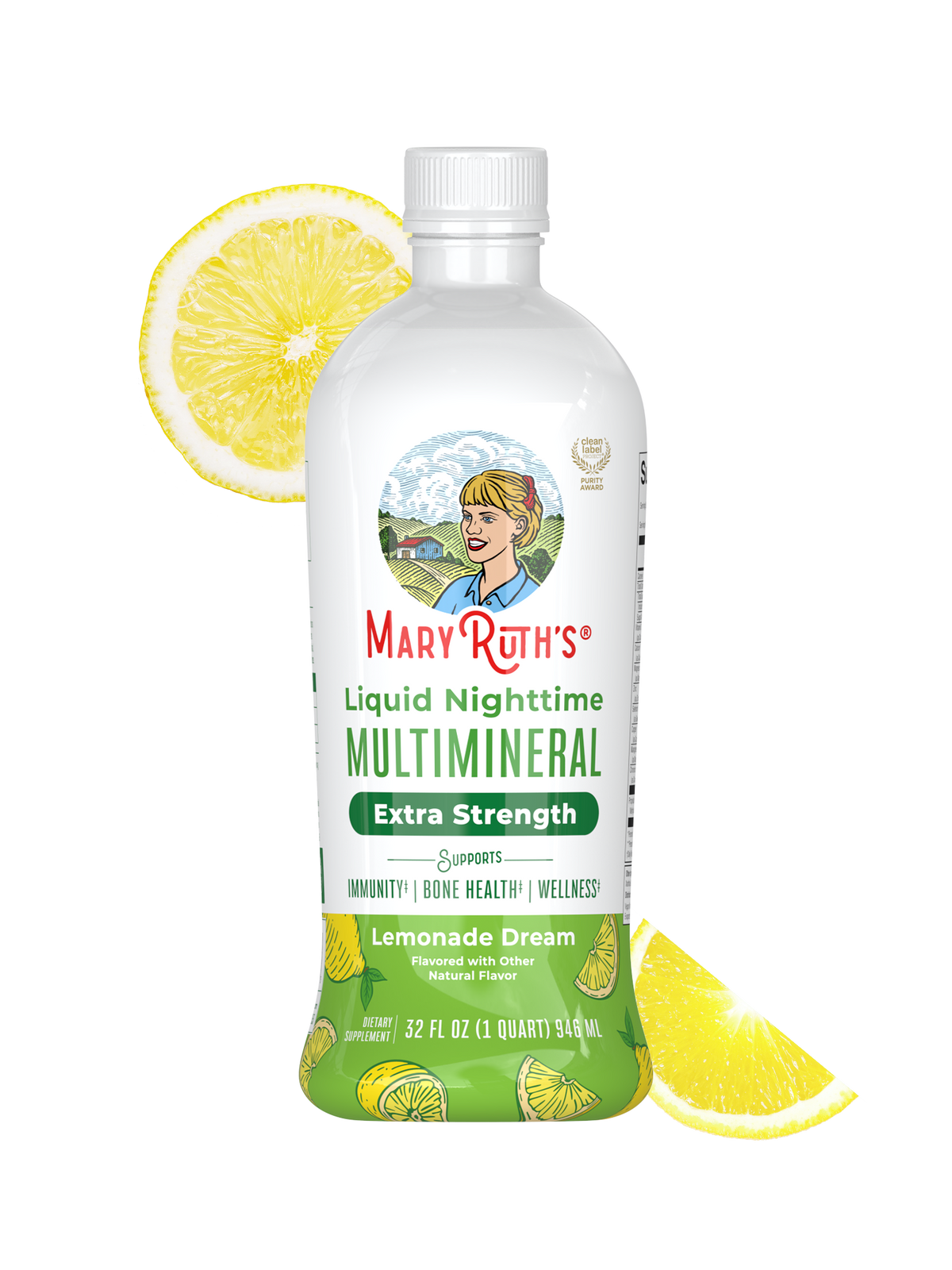 MaryRuth’s Extra Strength Nighttime Multimineral — Lemonade Dream, 32 fl oz — packaging